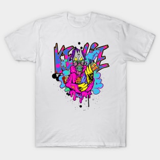 Dope masked off Slluks character is ready for war illustration T-Shirt